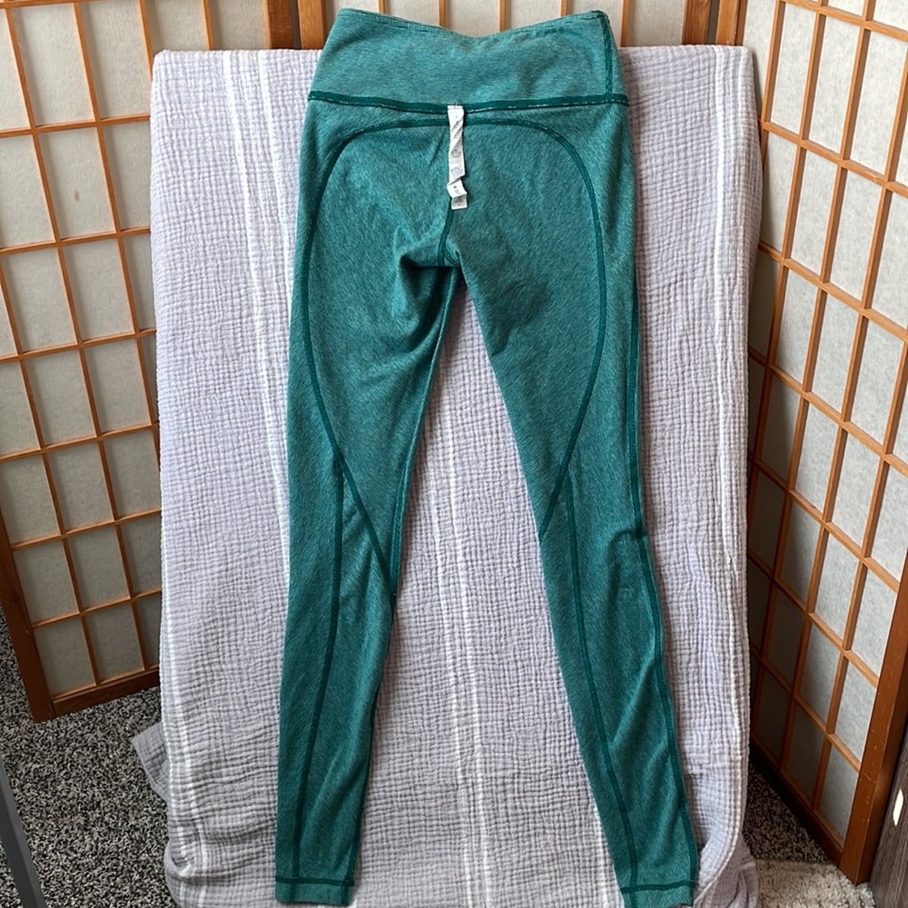 Lululemon Wunder Under Pant (Stripes) Soft Cotton Size 4 - Picture 8 of 11